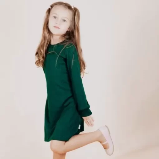 Skirts& Dresses>Melissa A-Line Dress For Children Thin Merino Sand | Darkmintgreen | Intensepink | Mustard