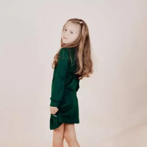 Skirts& Dresses>Melissa A-Line Dress For Children Thin Merino Sand | Darkmintgreen | Intensepink | Mustard