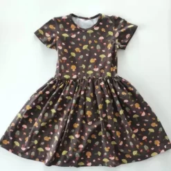 Skirts& Dresses>Melissa Ample Short-Sleeved Organic Cotton Dress Gots Certified Butterflies | Dino | Eucalyptus | Greenflowers