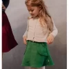 Skirts& Dresses></noscript>Melissa Boiled Wool A-Line Skirt With Pockets For Children Navy | Mustard | Graphitegrey