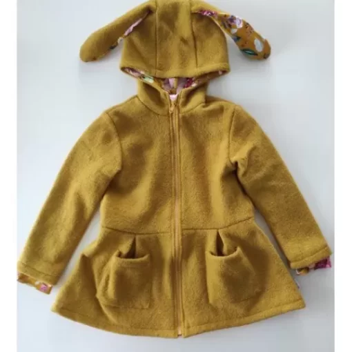 Jackets& Overalls& Coats>Melissa Boiled Wool Coat Lined With Organic Cotton Fruits | Monsters | Bluepirates | Greybalerina