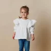 Body& T-Shirt& Blouse></noscript>Melissa Bonnie Ruffled Tunic For Children Premium Linen Bordeaux | Blush | Oceangreen | Lightturquoise