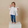 Body& T-Shirt& Blouse></noscript>Melissa Bonnie Ruffled Tunic For Children Premium Linen Bordeaux | Blush | Oceangreen | Lightturquoise