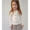 Sweaters& Cardigans& Sweatshirts></noscript>Melissa Children'S Cardigan Cashmere Rib 2X2 Butter