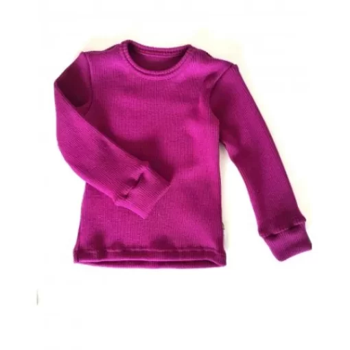 Tank Tops& Undershirt>Melissa Children'S Long-Sleeved Shirt Cashmere Rib 2X2 Raspberry