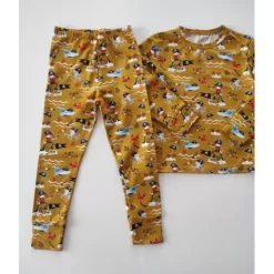 Leggings& Pants>Melissa Children'S Organic Cotton Tights Pirates Gold