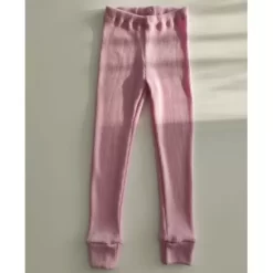 Leggings& Pants>Melissa Children'S Tights Merino Rib 2X2 Pink | Beige | Bubblebee