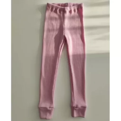 Tights& Pants>Melissa Children'S Tights Merino Rib 2X2 Pink | Beige | Bubblebee