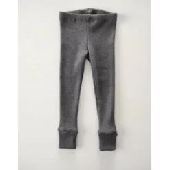 Leggings& Pants>Melissa Children'S Tights Merino Rib 2X2 Melange Grey