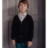 Sweaters& Cardigans& Sweatshirts></noscript>Melissa Knitted Merino Cardigan For Children Navy