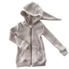 Sweaters& Cardigans& Sweatshirts></noscript>Melissa Long Hooded Sweatshirt For Children Merino Rib 2X2 Beige