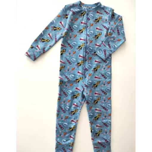 Pijama& Jumpsuit>Melissa Long Organic Cotton Jumpsuit With Zipper Space