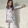 Pijama& Jumpsuit></noscript>Melissa Long Organic Cotton Sleeveless Jumpsuit Indian Foxes