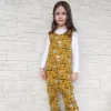 Pijama& Jumpsuit></noscript>Melissa Long Organic Cotton Sleeveless Jumpsuit Safari Mustard