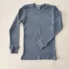 T-Shirt& Blouse></noscript>Melissa Long-Sleeved Shirt For Children Thin Merino Blue Stripes Bluestripes