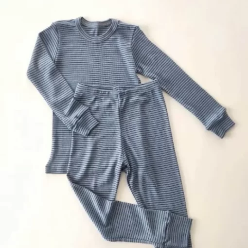 T-Shirt& Blouse>Melissa Long-Sleeved Shirt For Children Thin Merino Blue Stripes Bluestripes