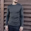 T-Shirt& Shirt></noscript>Melissa Long-Sleeved Shirt For Men Thin Merino Darkmintgreen | Darkblue