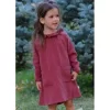 Skirts& Dresses></noscript>Melissa Organic Cotton Double Gauze Long-Sleeved Dress With Ruffles Orange | Mustard | Terracottadots