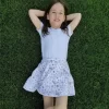 Skirts& Dresses></noscript>Melissa Organic Cotton Flared Skirt With Shorts Butterflies | Dino | Eucalyptus | Greenflowers