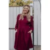 Skirts& Dresses></noscript>Melissa Premium Linen Women'S Dress With Long Sleeves Oceangreen | Lightturquoise | Bordeaux | Red