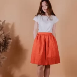 Tank Tops& Undershirt>Melissa Premium Linen Women'S Skirt Red | Blush | Oceangreen | Lightturquoise