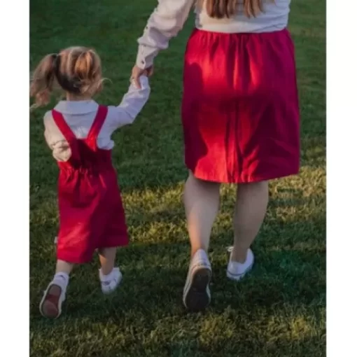 Skirts& Dresses>Melissa Premium Linen Women'S Skirt With Buttons Red | Lightturquoise | Bordeaux | Blush