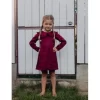 Skirts& Dresses></noscript>Melissa Premium Long-Sleeved Linen Children'S Dress Bordeaux | Red | Blush | Oceangreen