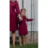 Skirts& Dresses></noscript>Melissa Premium Long-Sleeved Linen Children'S Dress Bordeaux | Red | Blush | Oceangreen