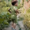 T-Shirts& Shorts></noscript>Melissa Tencel T-Shirt And Shorts Set For Kids Darkred | Emeraldgreen | Mustard | Aqua