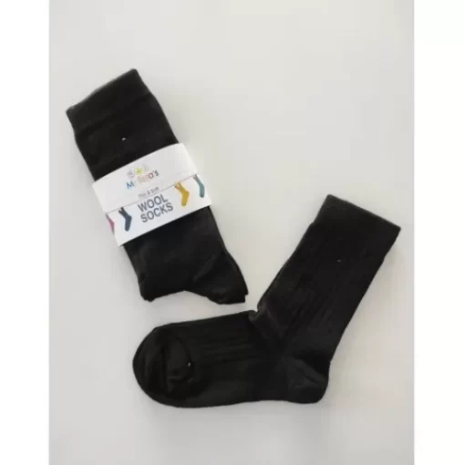 Socks& Stocking>Melissa Thin Merino Socks Black