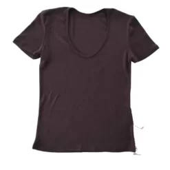 T-Shirts& Shorts>Melissa T-Shirt For Women Silk-Merino Chocolate