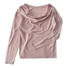 T-Shirt& Blouse></noscript>Melissa Women'S Cowl Neck Blouse Thin Merino Pink