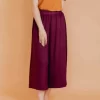 Tights& Pants></noscript>Melissa Women'S Skirt Trousers Tencel Mustard | Darkred | Black | Silver