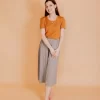 Tights& Pants></noscript>Melissa Women'S Skirt Trousers Tencel Mustard | Darkred | Black | Silver