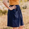 Skirts& Dresses></noscript>Melissa Women'S Skirt With Buttons Organic Double Gauze Gots Red | Pink | Orange | Mustard